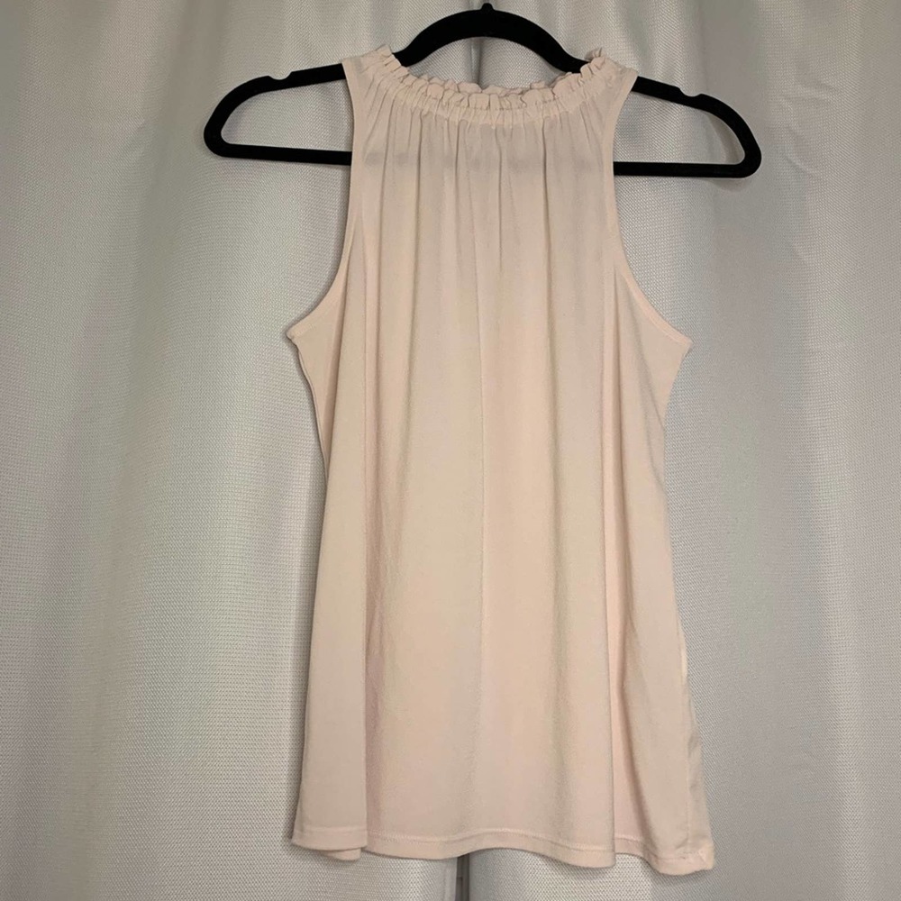 Banana Republic Women's Blush Pink Tank with Cinched-Neck Summer Top XS